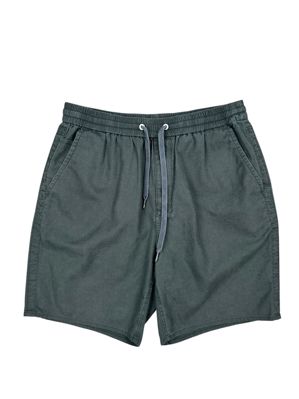 Rag & Bone Reed Linen Blend Drawstring Shorts Washed Black — Size Large